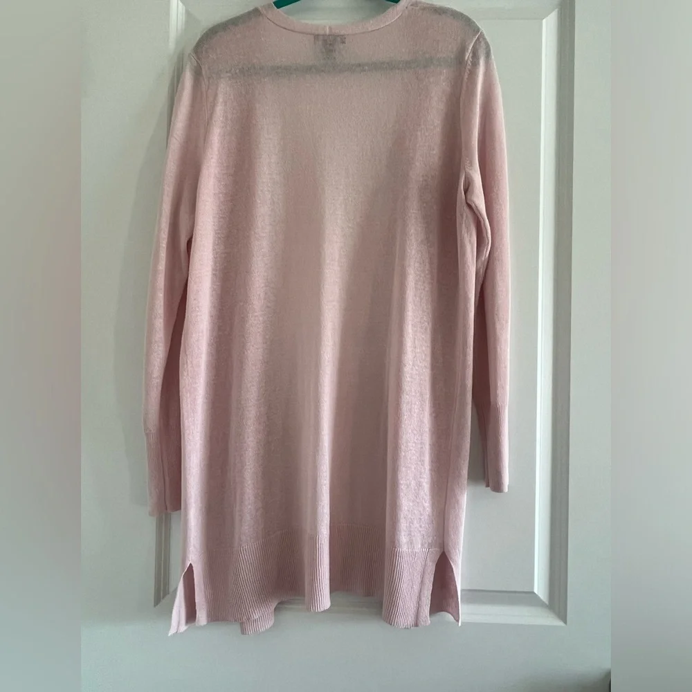 Halogen Linen Blend Open Long Cardigan Women’s Size Large - Picture 5 of 12